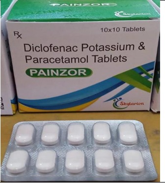 PAINZOR Diclofenac Potassium(50mg) + Paracetamol (325mg)